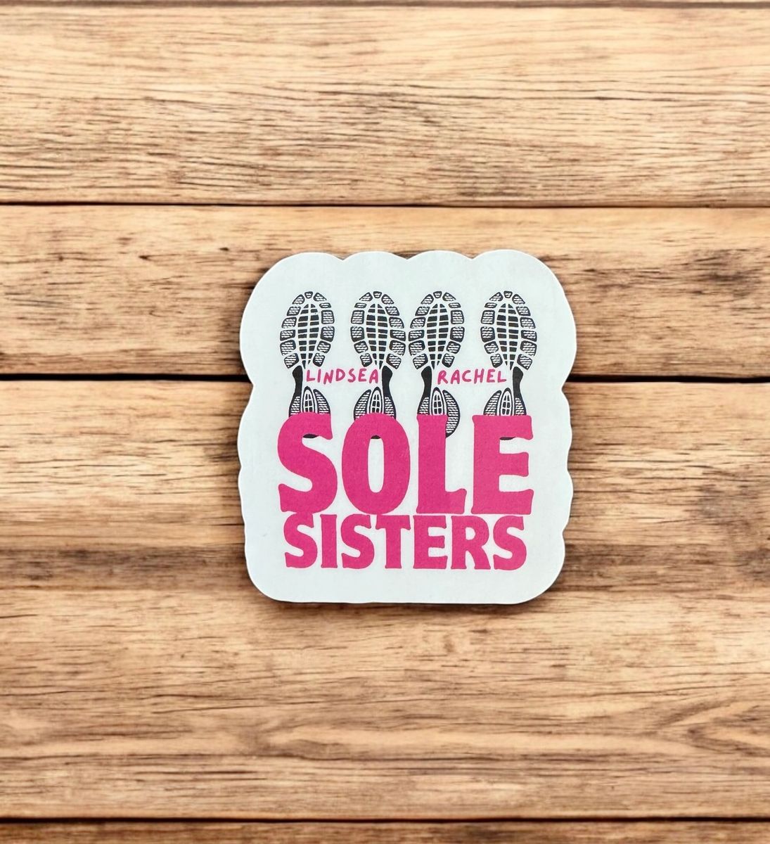 CUSTOM SOLE SISTERS SHOE PRINT Running Sticker